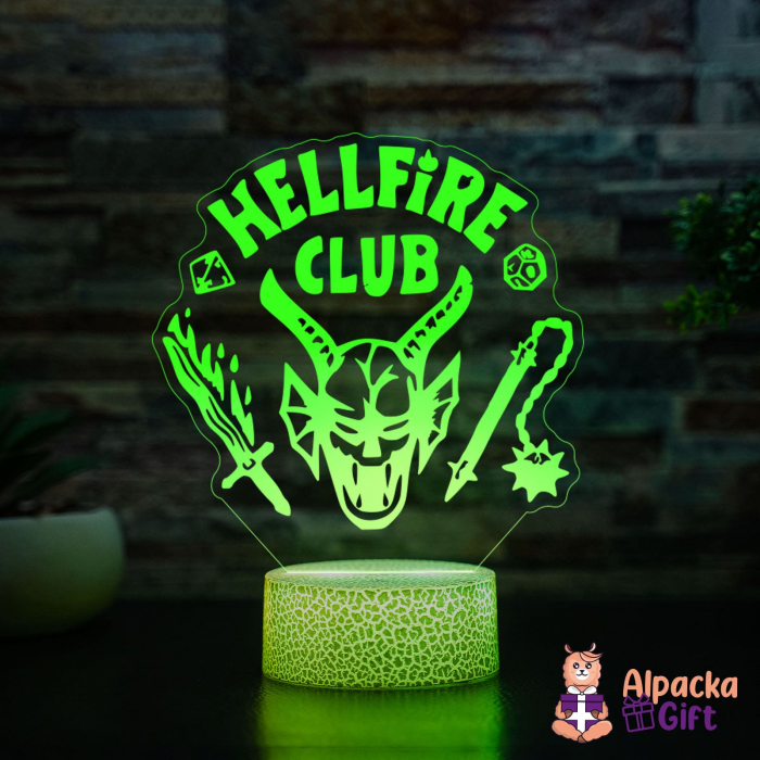 Lampă 3D HELLFIRE CLUB Stranger Things [2]