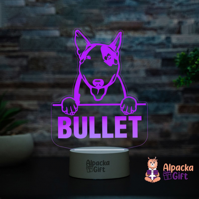 Lampă 3D Bull Terrier [2]