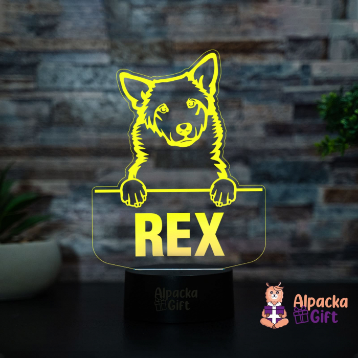 Lampă 3D - Câinele Canaan (Canaan Dog) [3]