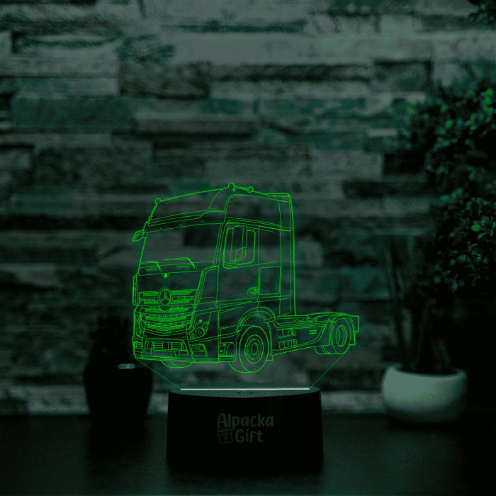 Lampă 3D - Cap Tractor Mercedes [5]