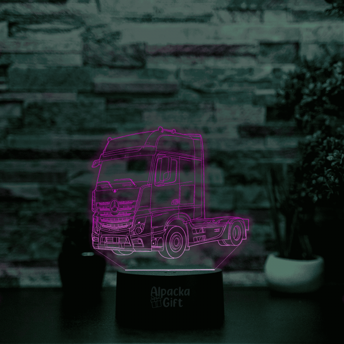 Lampă 3D - Cap Tractor Mercedes [4]