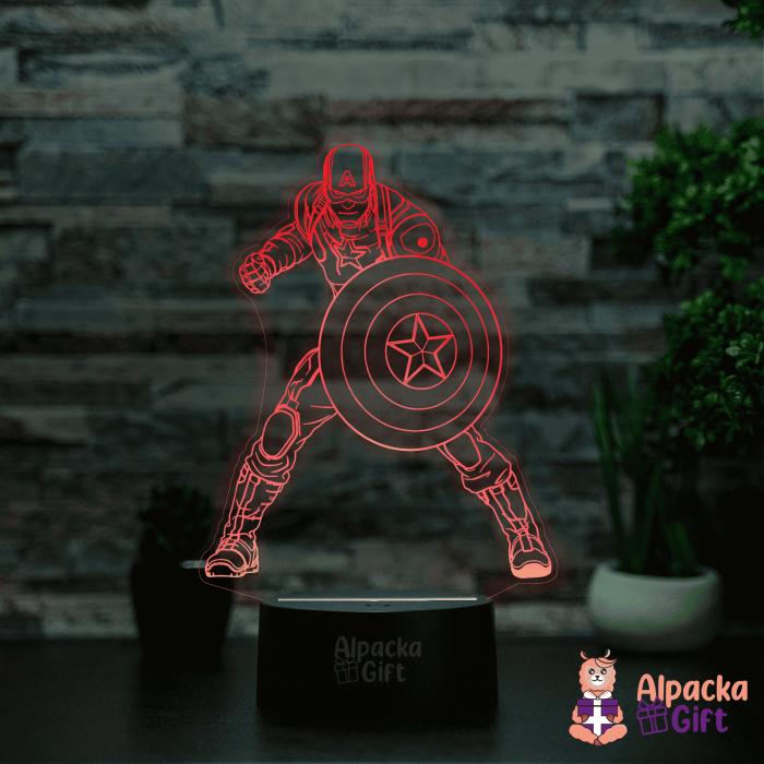 Lampă 3D - Capitan America [4]