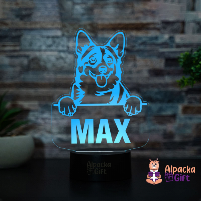 Lampă 3D - Cardigan Corgi Galez (Cardigan Welsh Corgi) [2]