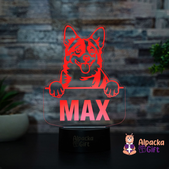 Lampă 3D - Cardigan Corgi Galez (Cardigan Welsh Corgi) [3]