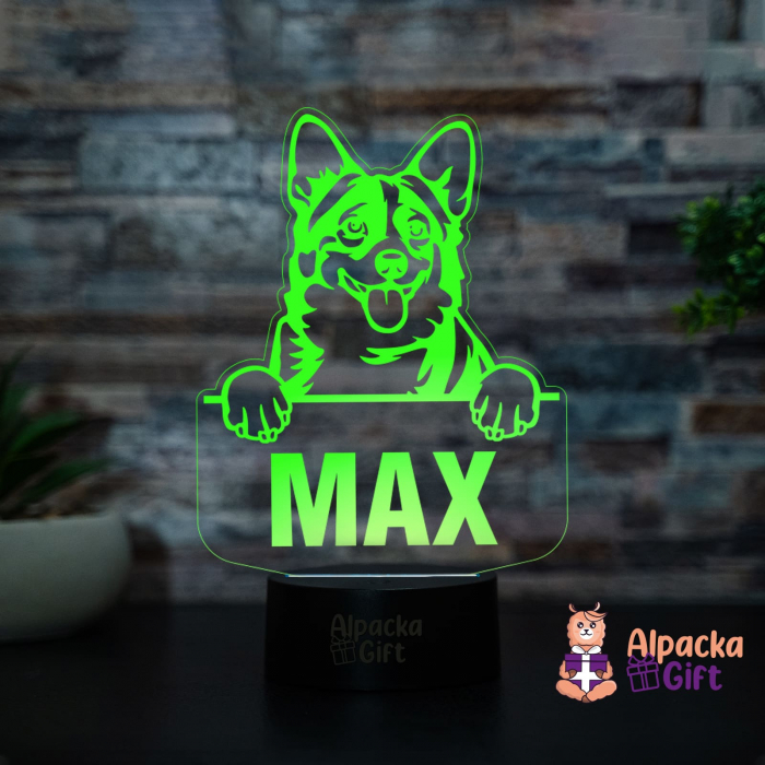 Lampă 3D - Cardigan Corgi Galez (Cardigan Welsh Corgi) [4]