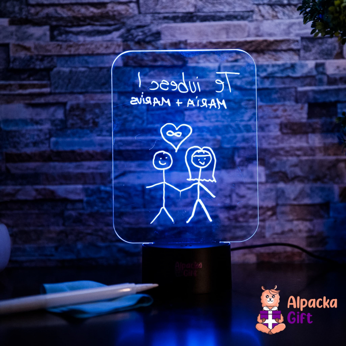 Lampă 3D Cariocă Luminoasă - Tip Portret [3]