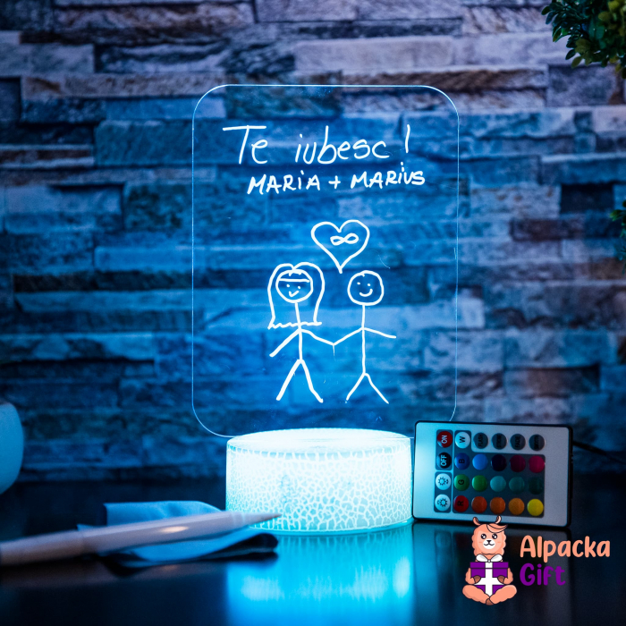 Lampă 3D Cariocă Luminoasă - Tip Portret [3]