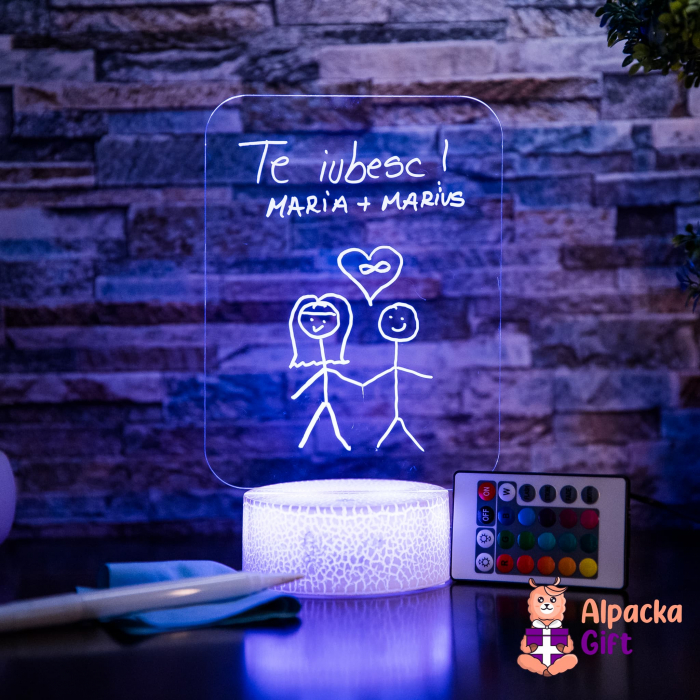Lampă 3D Cariocă Luminoasă - Tip Portret [4]