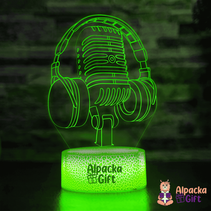 Lampă 3D - Căști cu Microfon [2]