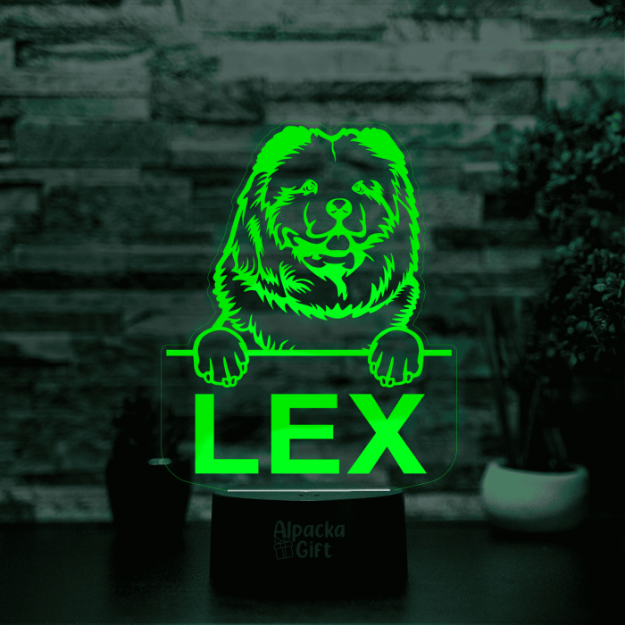 Lampă 3D - Chow Chow [5]