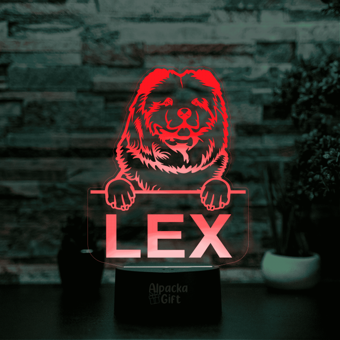 Lampă 3D - Chow Chow [4]