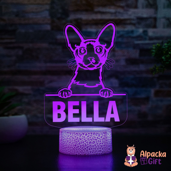 Lampă 3D Cornish Rex [2]