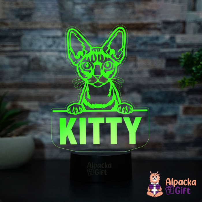 Lampă 3D Devon Rex [4]