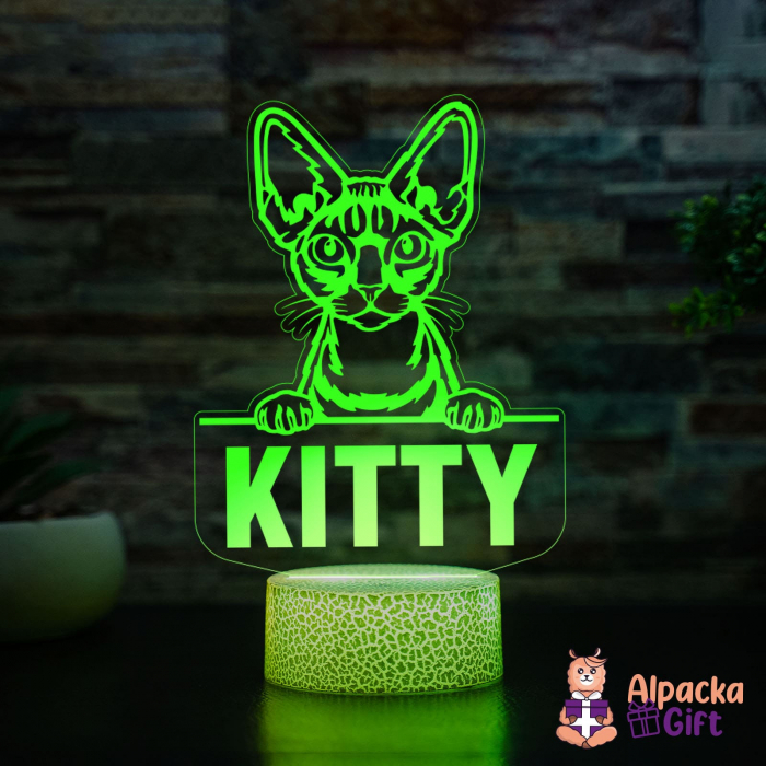 Lampă 3D Devon Rex [2]