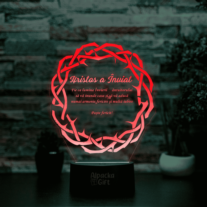 Lampă 3D - Coroana de Spini [4]