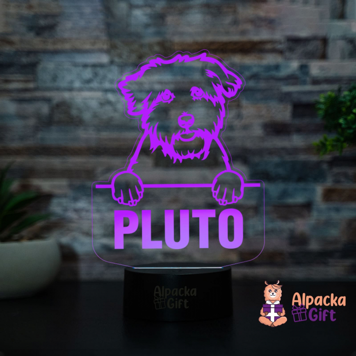 Lampă 3D - Coton de Tulear [4]