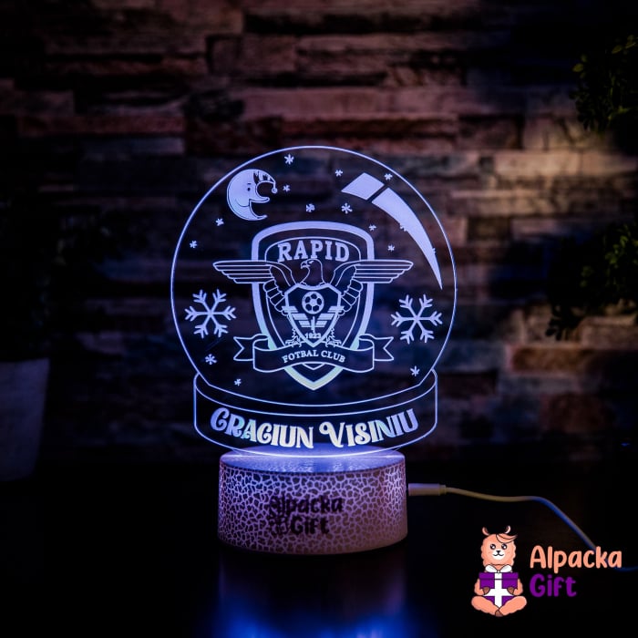 Lampă 3D - Craciun Visiniu [4]