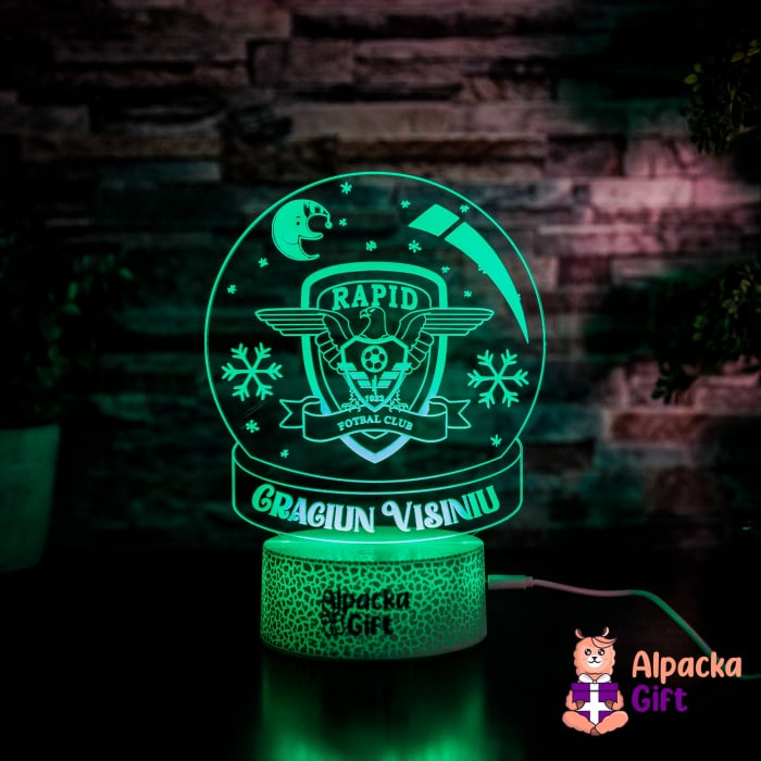 Lampă 3D - Craciun Visiniu [3]