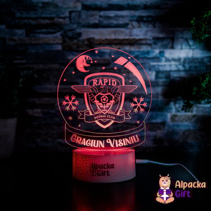 Lampă 3D - Craciun Visiniu [2]