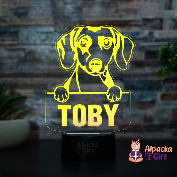 Lampă 3D - Teckel (Daschound) [3]