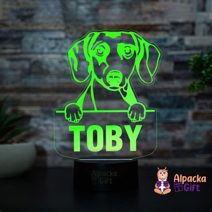 Lampă 3D - Teckel (Daschound) [2]