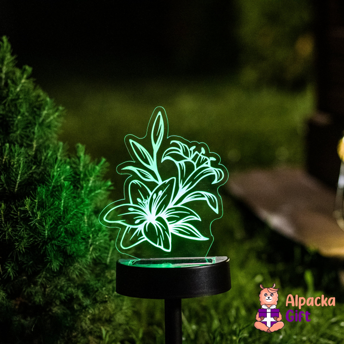 Lampa 3D de Gradina - Floare [4]