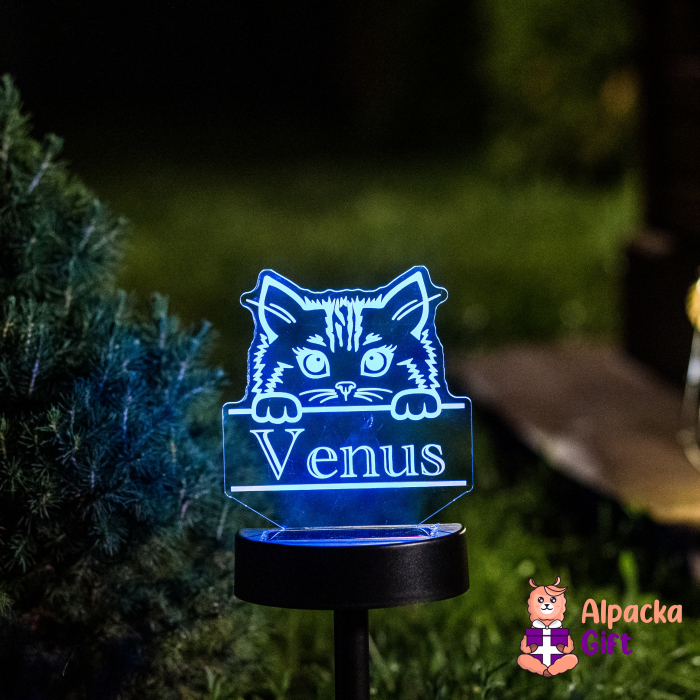 Lampa 3D de Gradina - Pisică 1 [2]