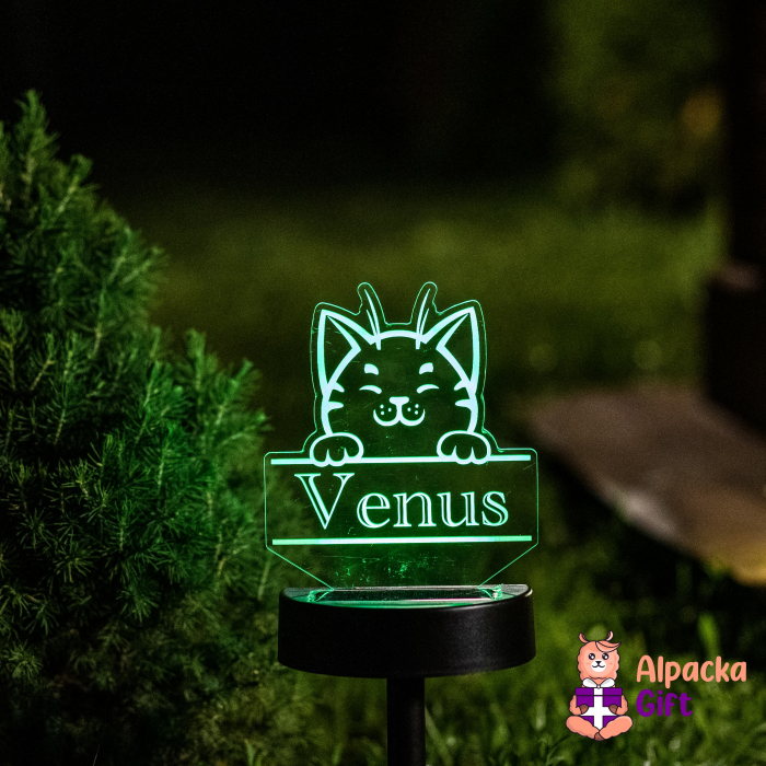 Lampa 3D de Gradina - Pisică 2 [4]