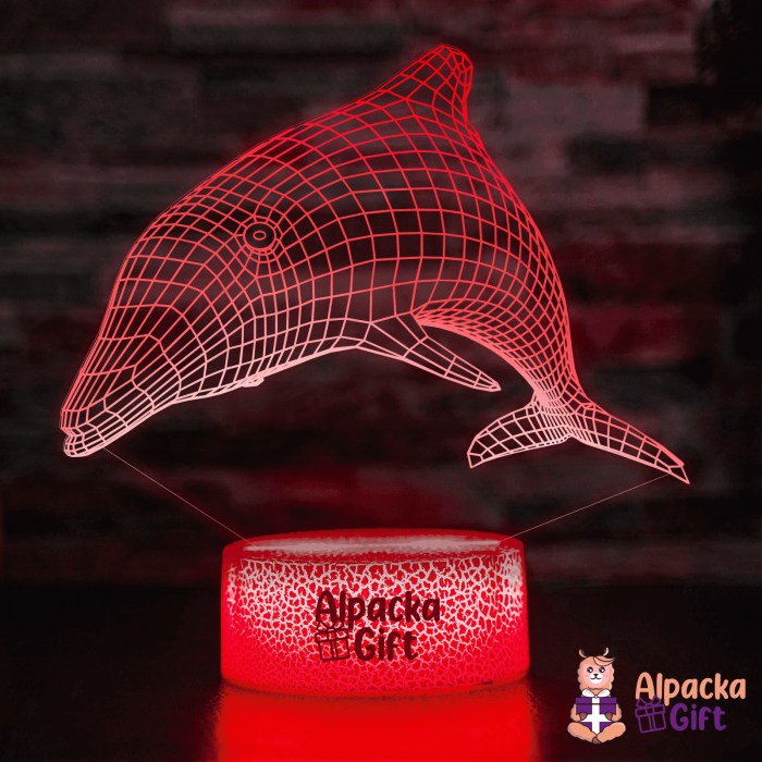 Lampă 3D Delfin Geometric [3]