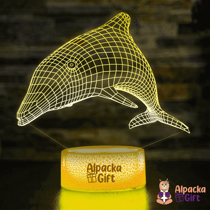 Lampă 3D Delfin Geometric [5]