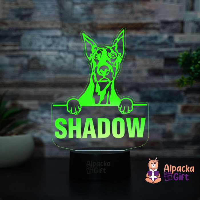 Lampă 3D - Doberman [2]