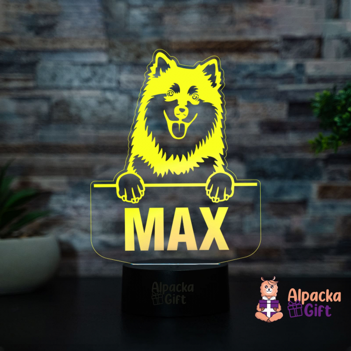 Lampă 3D - Lapphund Finlandez (Finnish Lapphund) [3]