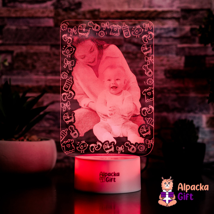 Lampă 3D - Fotografie cu Bebeluș 2 [5]