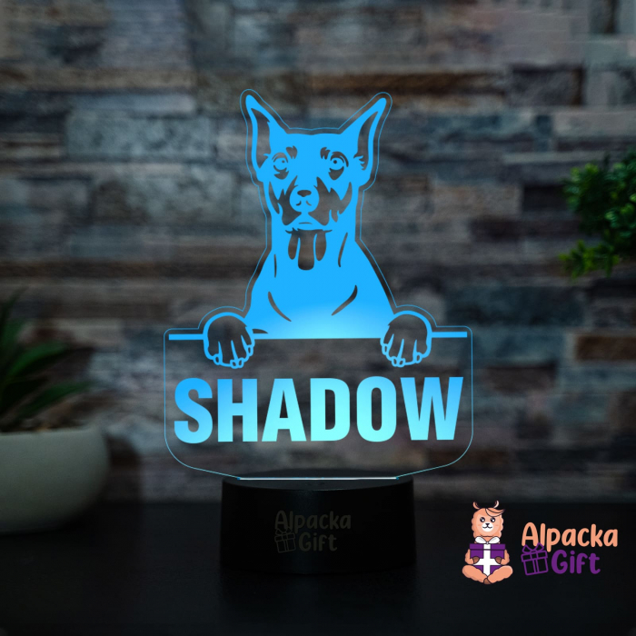 Lampă 3D - German Pinscher [2]