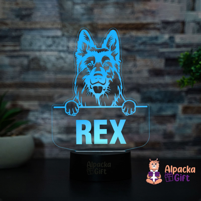 Lampă 3D - Ciobanesc German (German Shepherd Dog) [2]