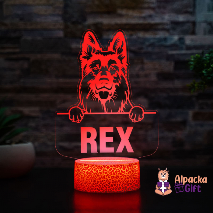 Lampă 3D - Ciobanesc German (German Shepherd Dog) [2]