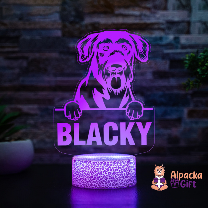 Lampă 3D - Schnauzers Gigant (Giant Schnauzer) [3]