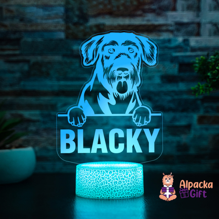 Lampă 3D - Schnauzers Gigant (Giant Schnauzer) [5]