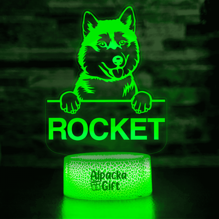 Lampă 3D Husky Siberian (Siberian Husky) [5]