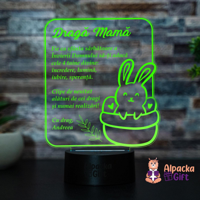 Lampă 3D - Iepuraș de Paște 1 [4]