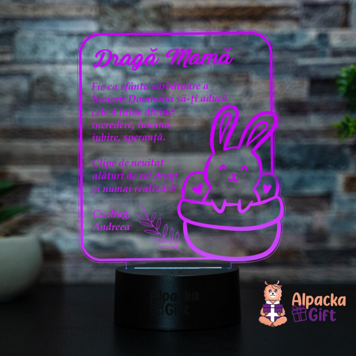 Lampă 3D - Iepuraș de Paște 1 [3]