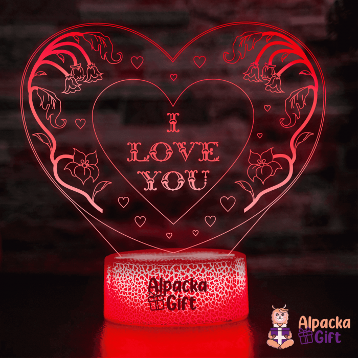 Lampă 3D - Inimă I Love You 2 [4]