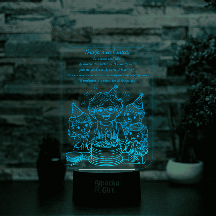 Lampă 3D - Bunică [2]