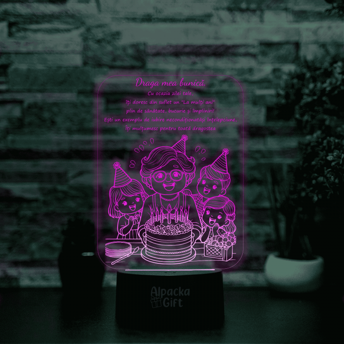 Lampă 3D - Bunică [3]