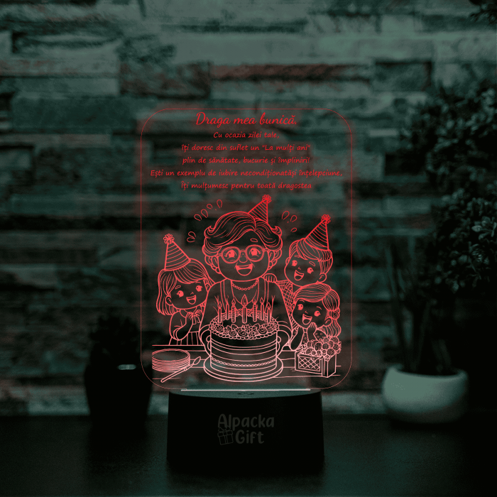 Lampă 3D - Bunică [5]