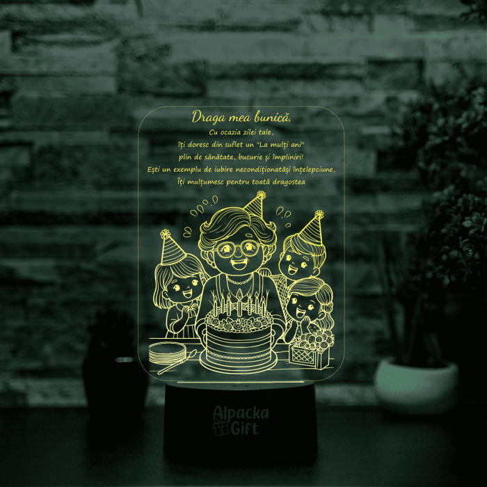Lampă 3D - Bunică [4]