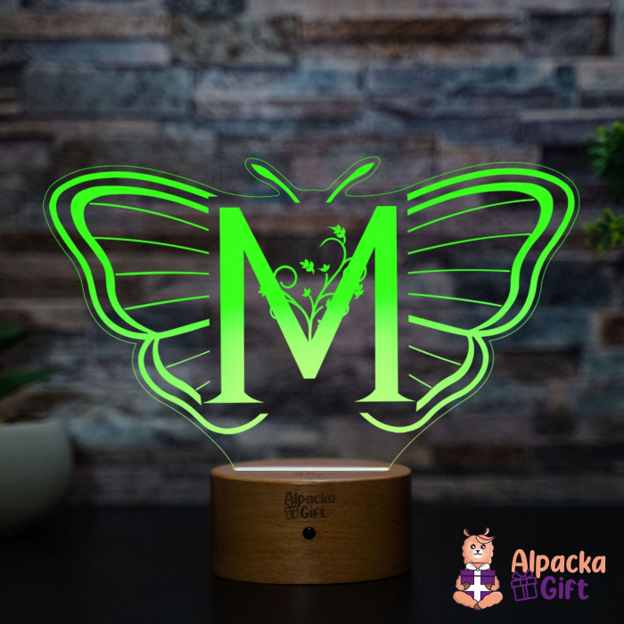 Lampa 3D - Inițială Fluture [4]