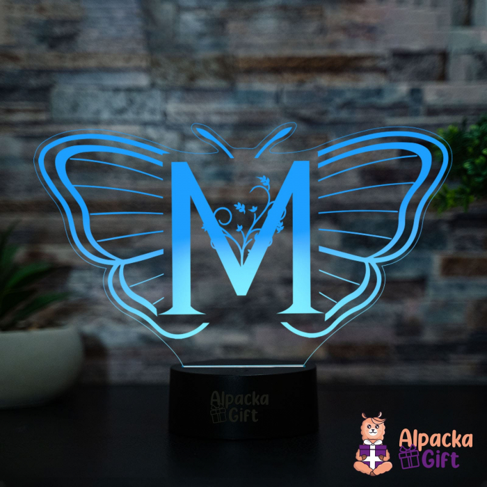 Lampa 3D - Inițială Fluture [2]