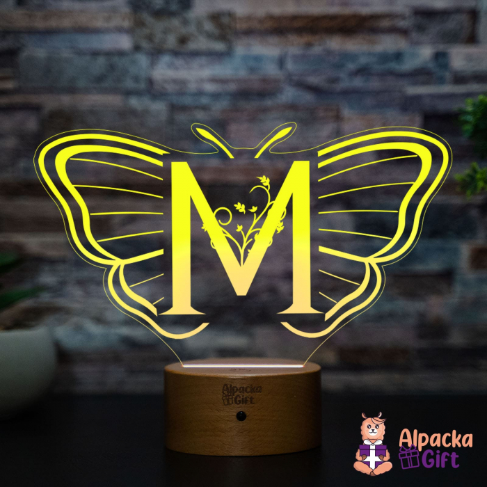 Lampa 3D - Inițială Fluture [3]
