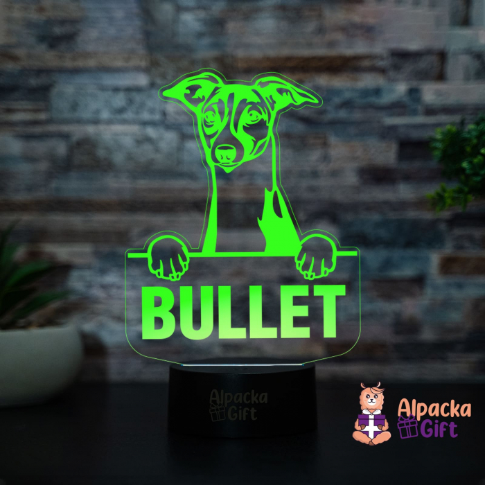 Lampă 3D Ogar Italian (Italian Greyhound) [2]